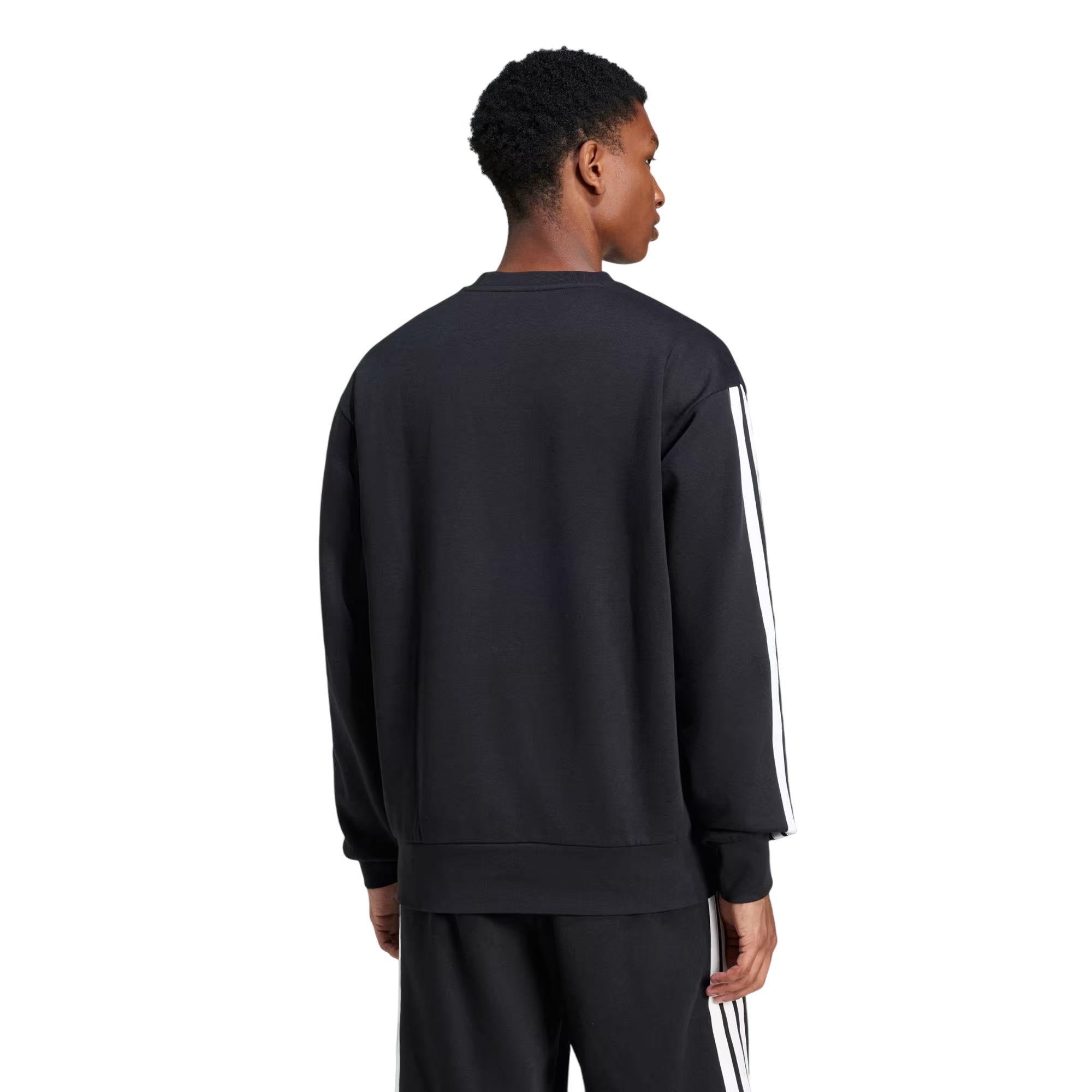 Felpa Uomo Essentials 3-Stripes sulle maniche e logo frontale