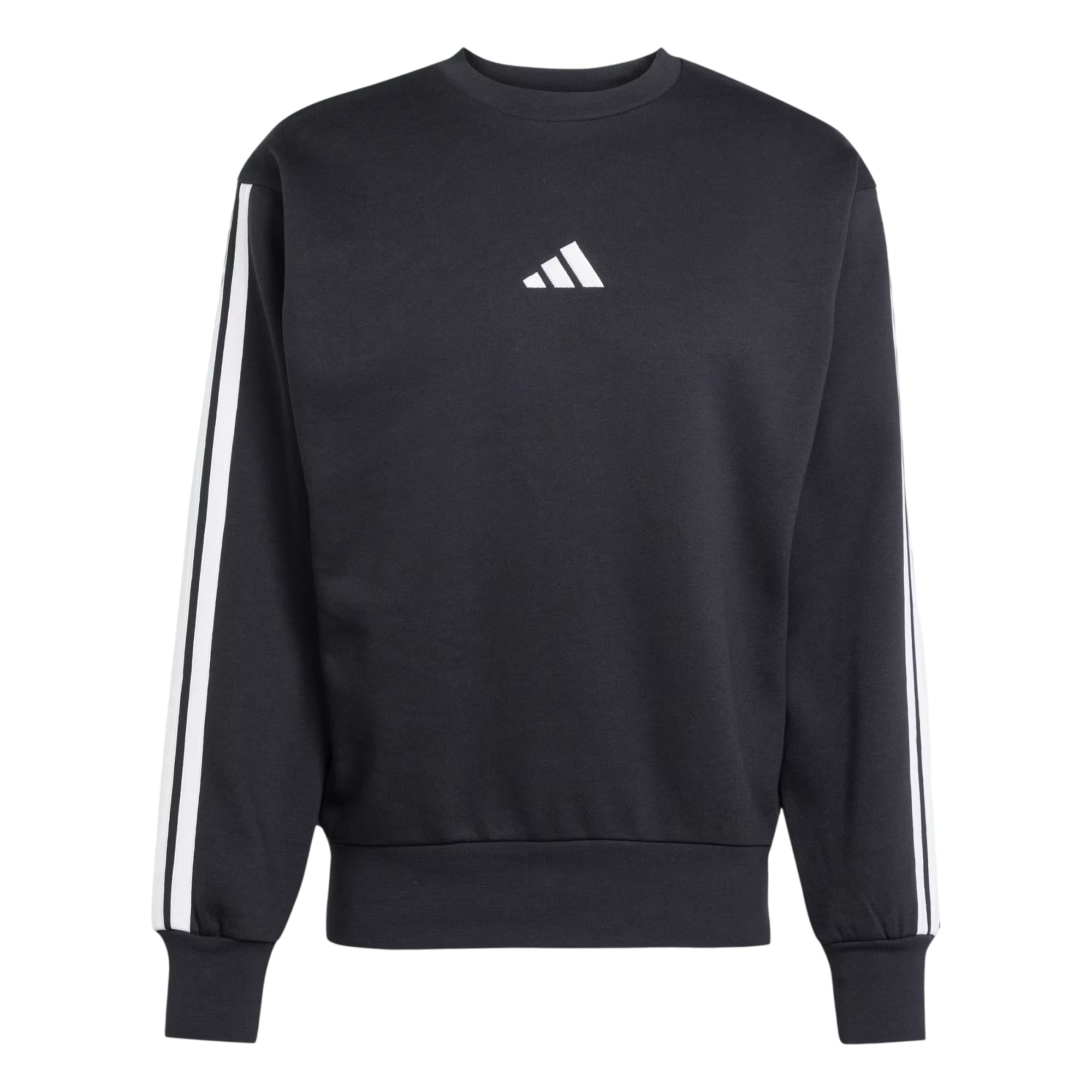 Felpa Uomo Essentials 3-Stripes sulle maniche e logo frontale