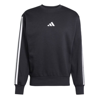 Felpa Uomo Essentials 3-Stripes sulle maniche e logo frontale