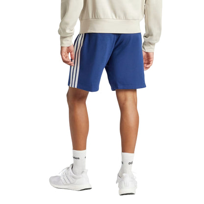 Bermuda Uomo Blu, Essential con iconiche 3 stripes Bianche 