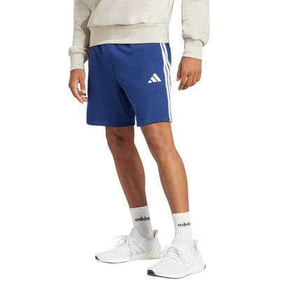 Bermuda Uomo Blu, Essential con iconiche 3 stripes Bianche 