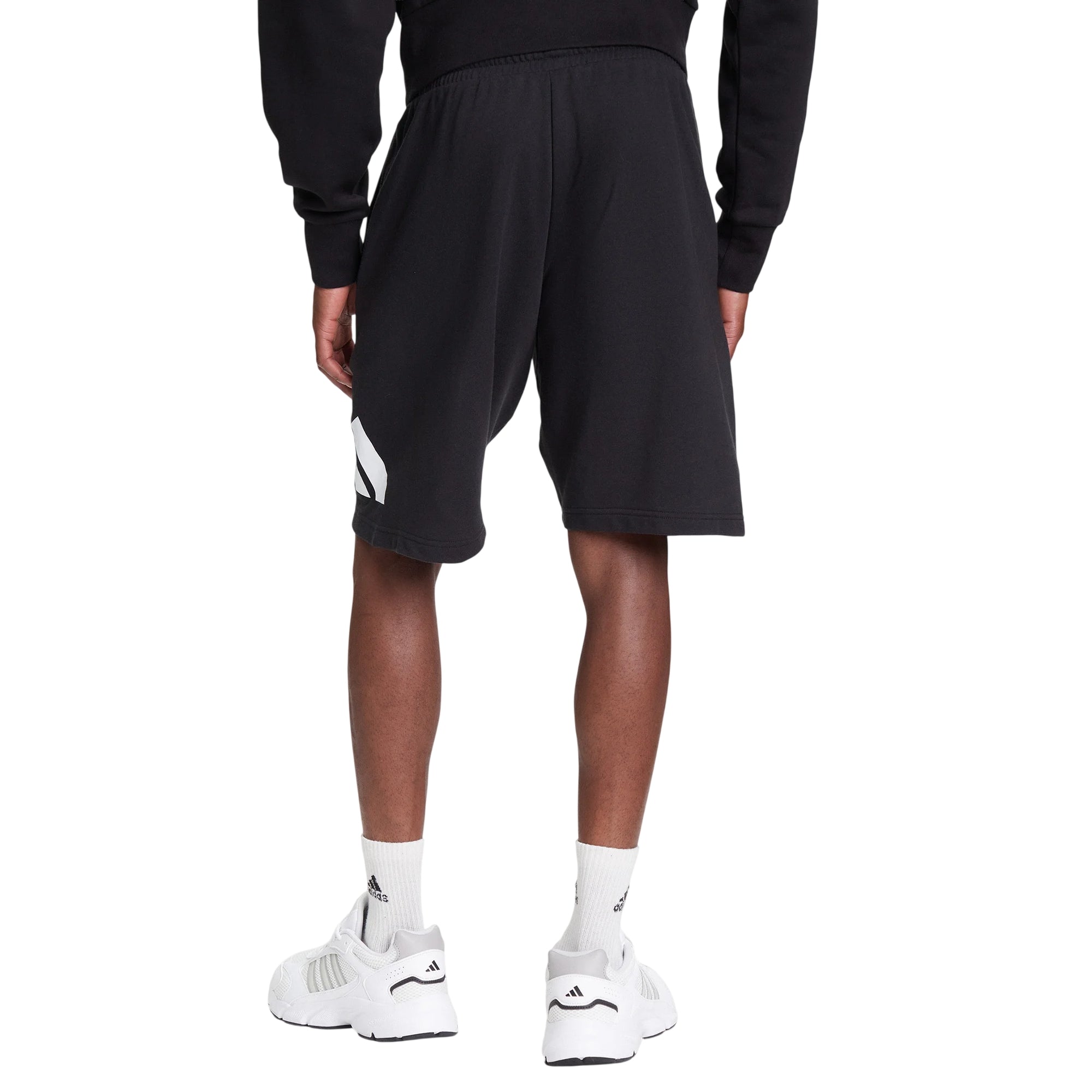 Bermuda sportivi uomo Essentials Big Logo Nero - retro