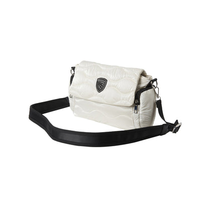 Blauer Borsa Donna in nylon trapuntato imbottito Bianco