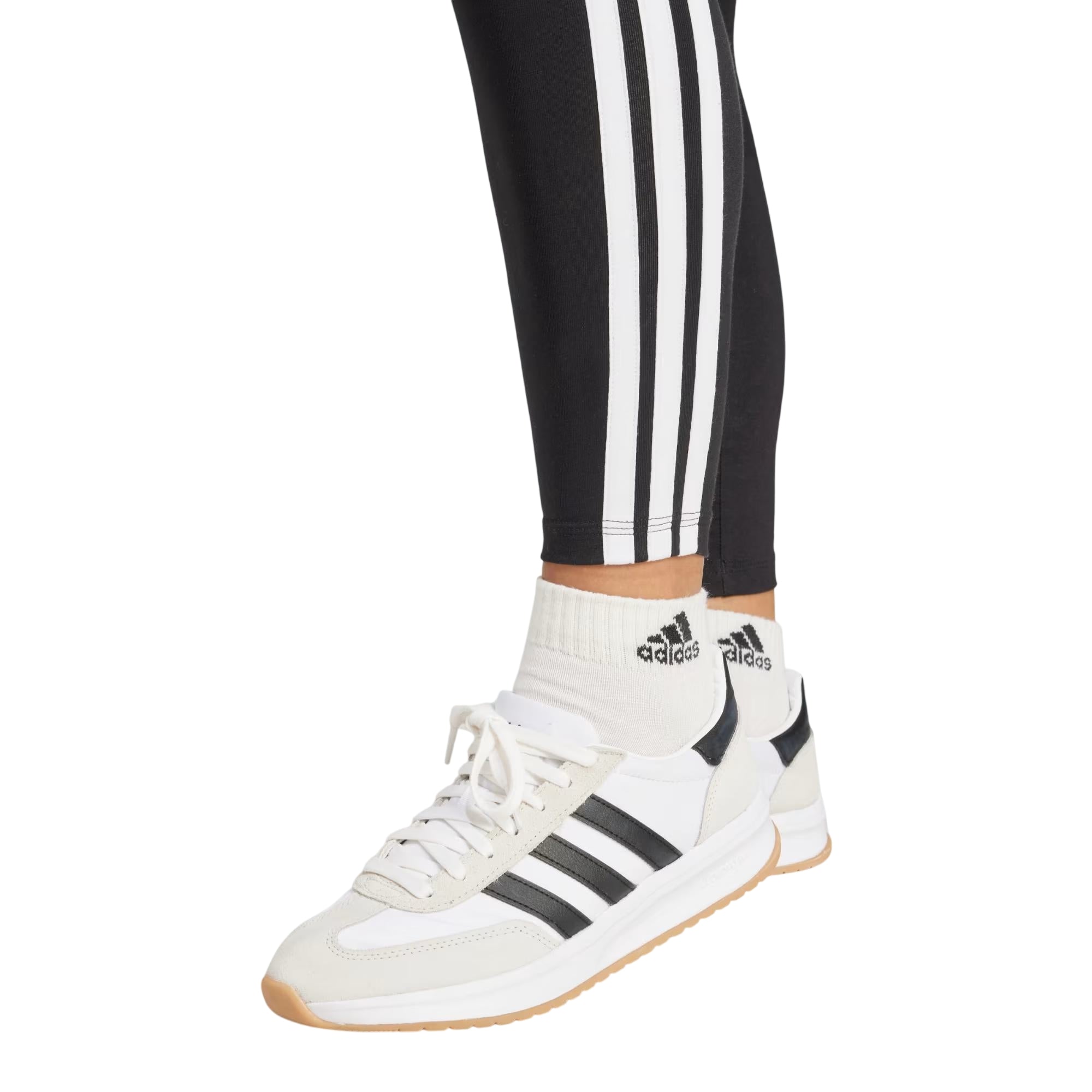 Leggings nero Donna Essentials 3Stripes Cotton dettaglio