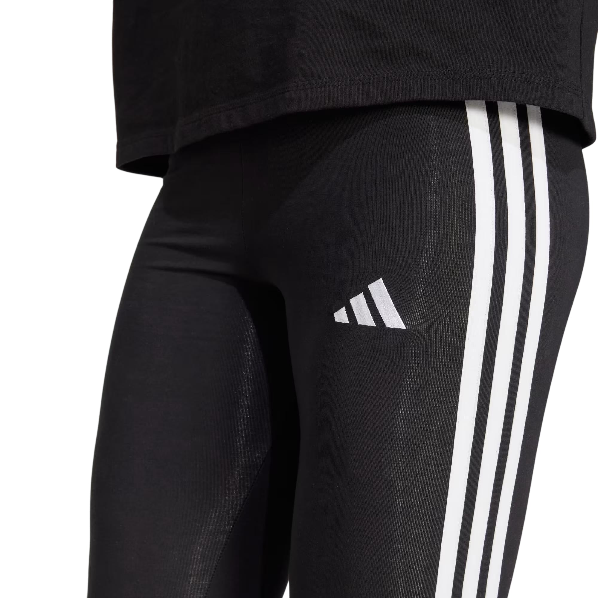 Leggings nero Donna Essentials 3Stripes Cotton dettaglio