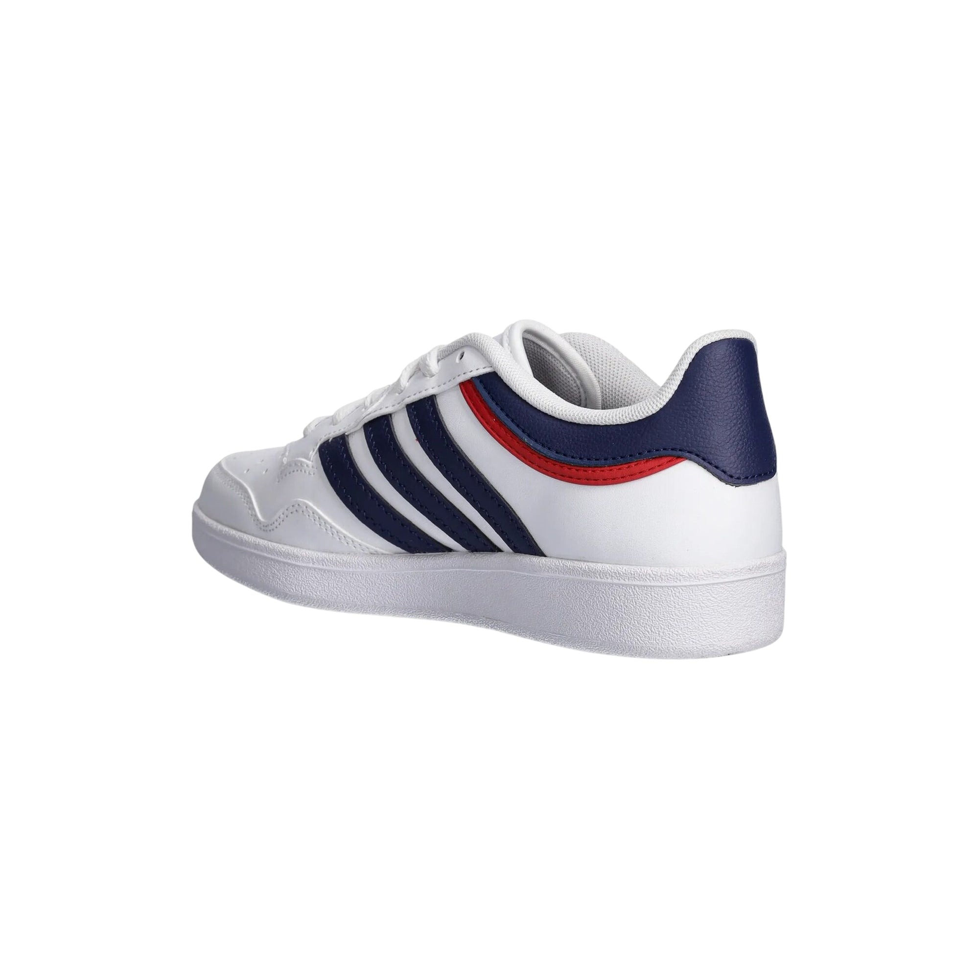Sneakers Junior Hoops 4.0 Bianco/Blu, con punta traforat