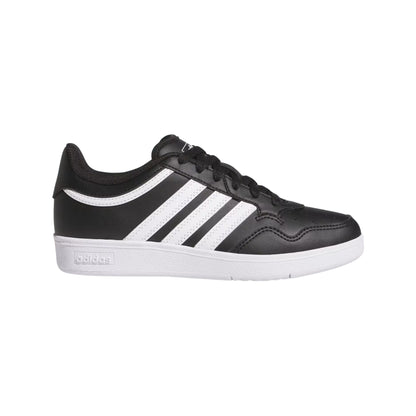 Sneakers Junior Hoops 4.0 Nero/Bianco, con punta traforata ed inserti a contrasto