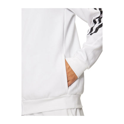 Felpa Uomo Adidas con Zip Future Icons 3-Stripes Bianco