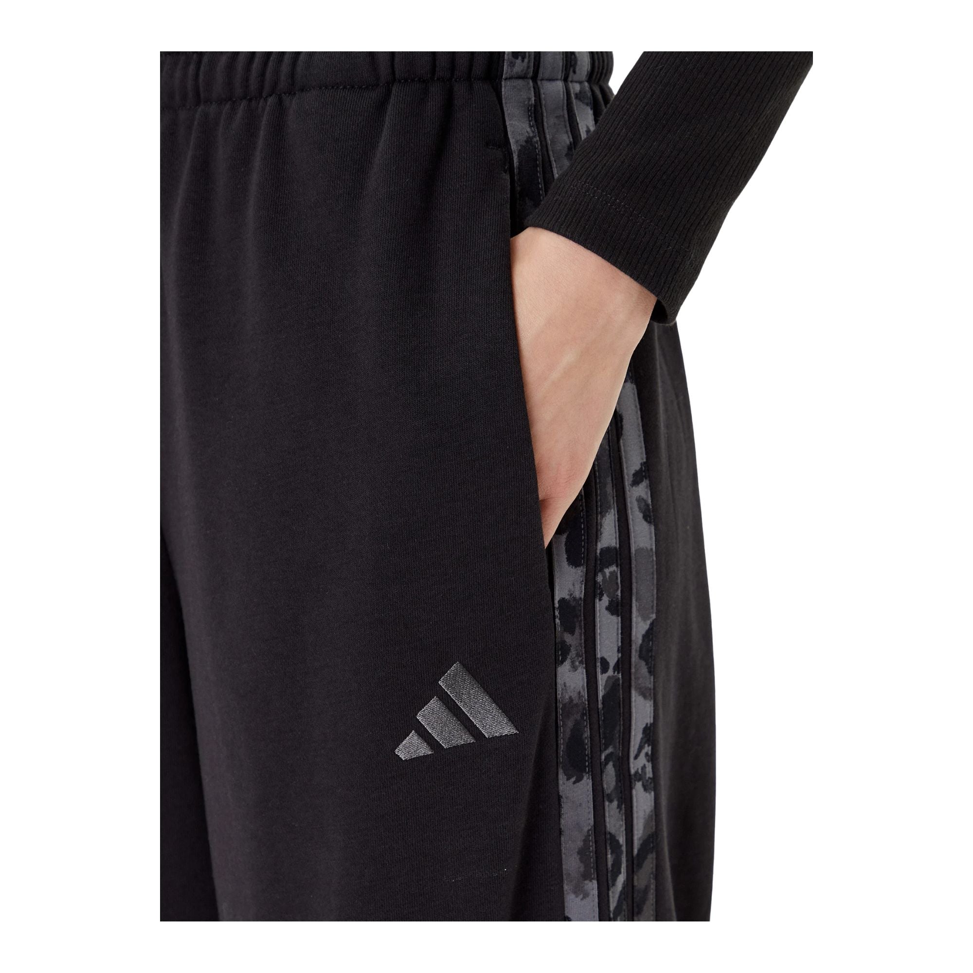 Pantalone Donna da tuta, dalla vestibilità ampia, con dettaglio animalier 