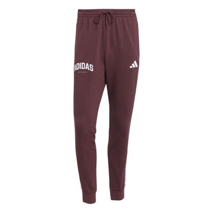Pantalone Uomo sportivo Bordeaux, con coulisse ed iconiche 3 stripes