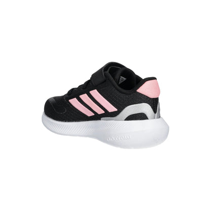 Scarpa Junior Nero/Rosa, con lacci e strappo
