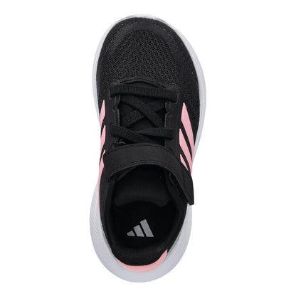 Scarpa Junior Nero/Rosa, con lacci e strappo