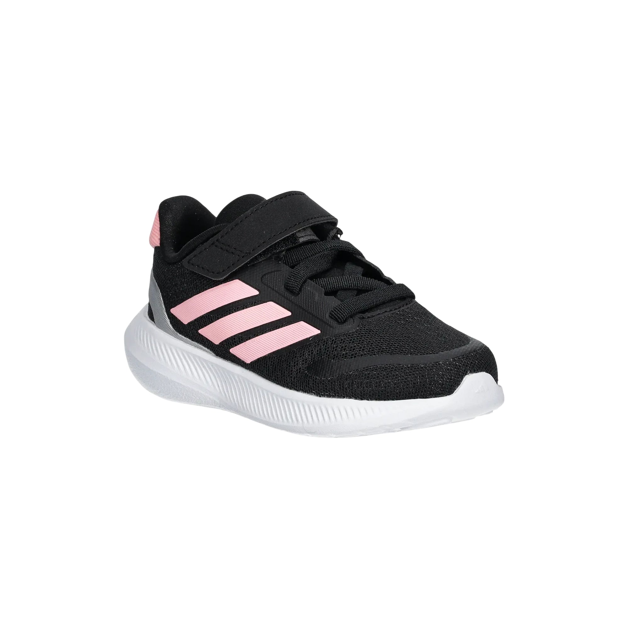 Scarpa Junior Nero/Rosa, con lacci e strappo