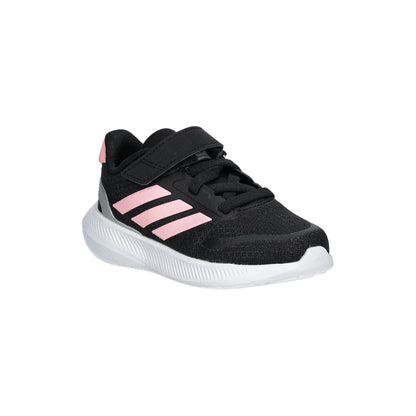 Scarpa Junior Nero/Rosa, con lacci e strappo