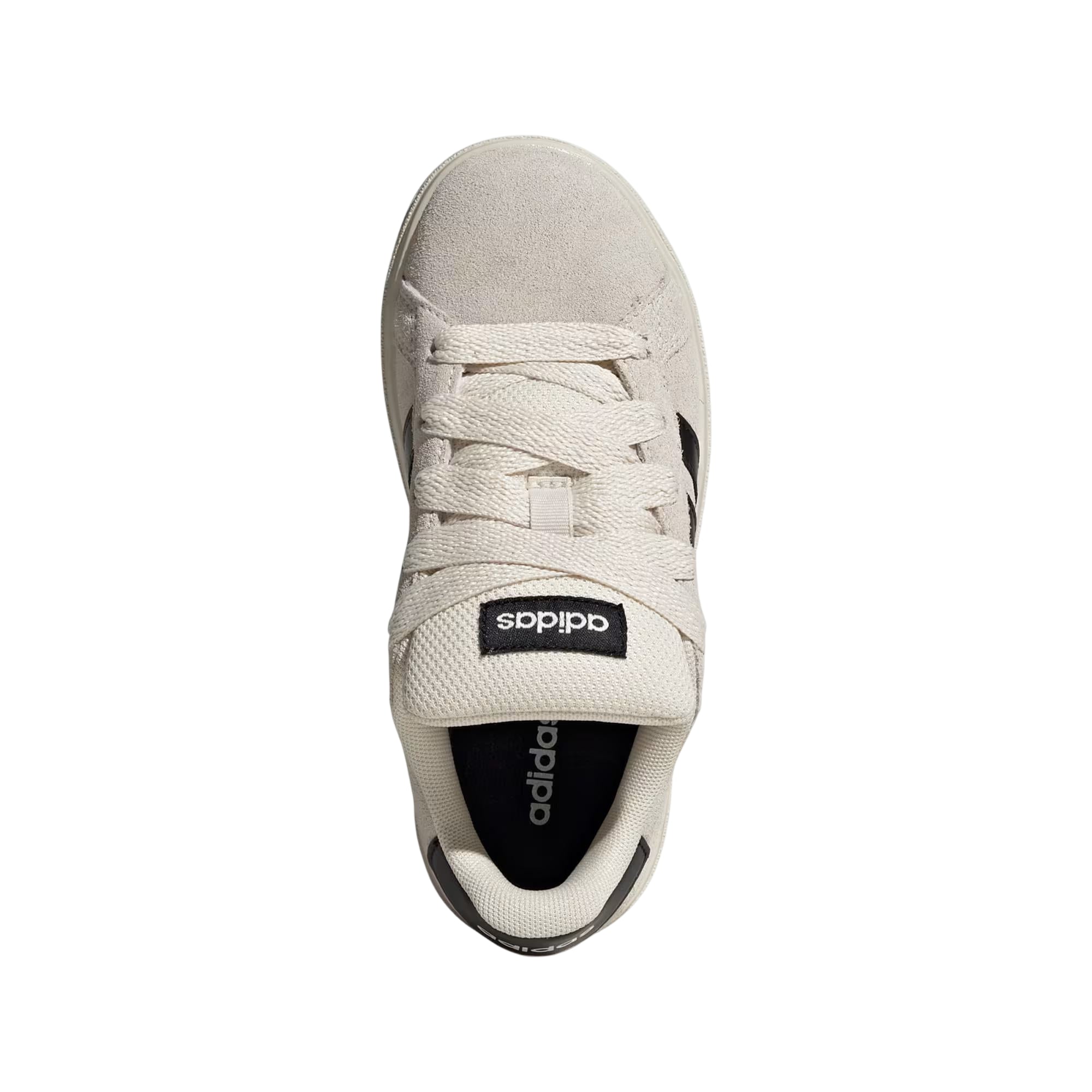 Sneakers Junior Grand Court 00s, con tomaia Bianca ed iconiche 3 stripes Nere