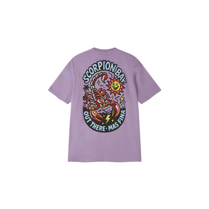 T-shirt stampata Bambino "Scorpion Cartoon" Lilla retro