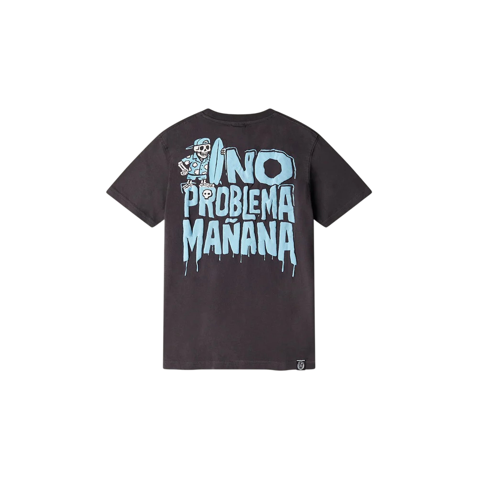 T-shirt Junior stampata "Melted Manana" Grigio retro