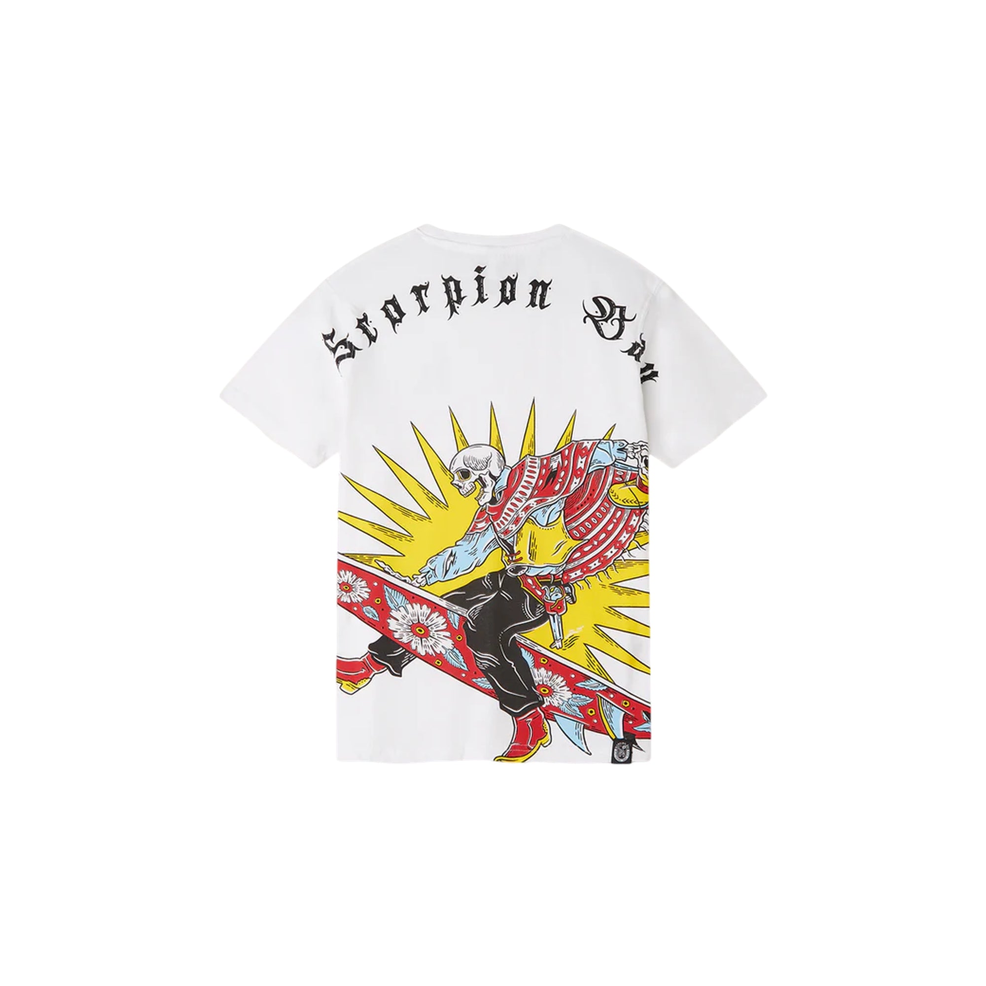 T-shirt Junior con stampa "Surf Rodeo" Bianco retro