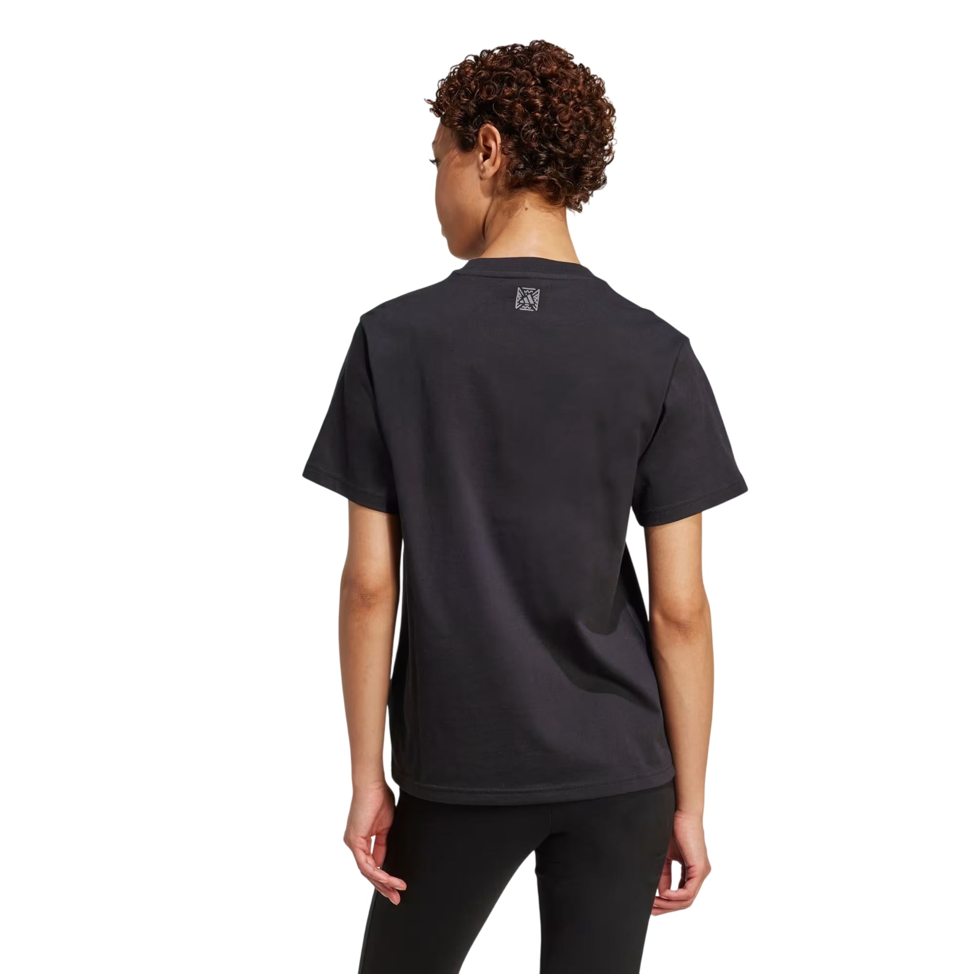 T-shirt Donna a girocollo, con logo animalier frontale