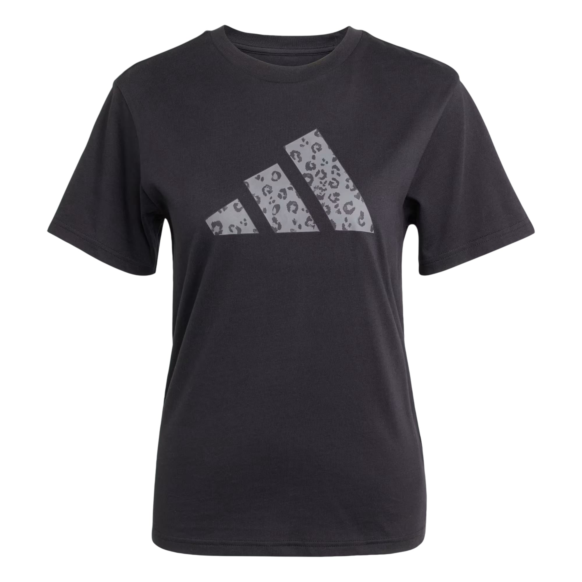 T-shirt Donna a girocollo, con logo animalier frontale