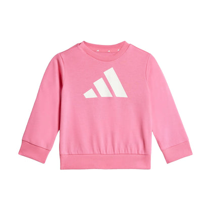 Set Tuta per Neonati tinta unita rosa: dettaglio felpa frontale