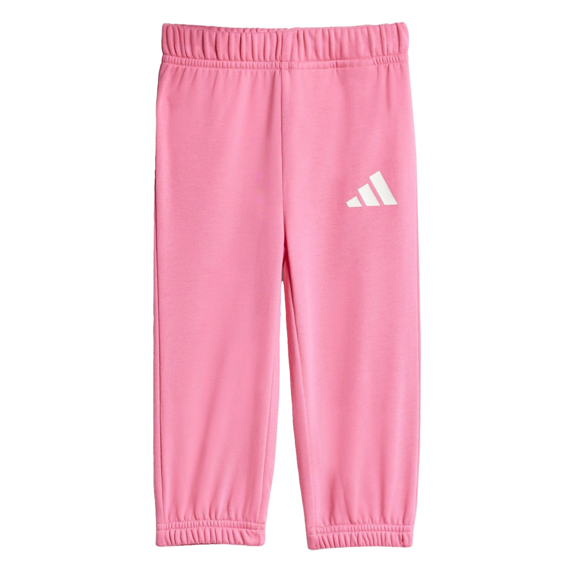 Set Tuta per Neonati tinta unita rosa: dettaglio pantalone frontale