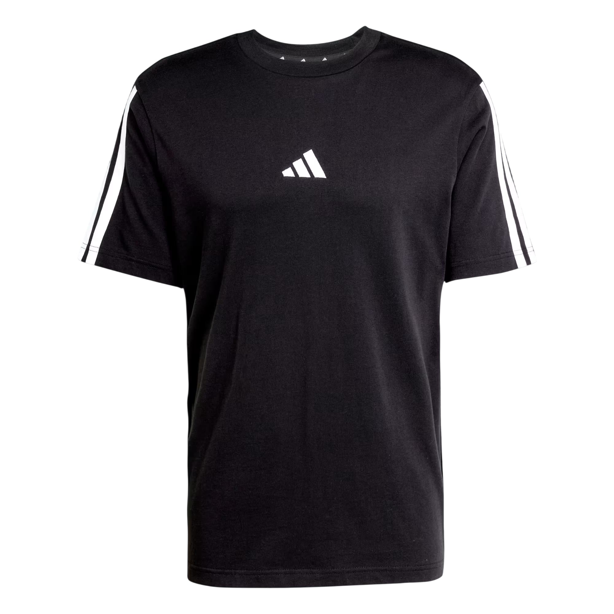 T-shirt Uomo Essentials 3Stripes Single Jersey Nera