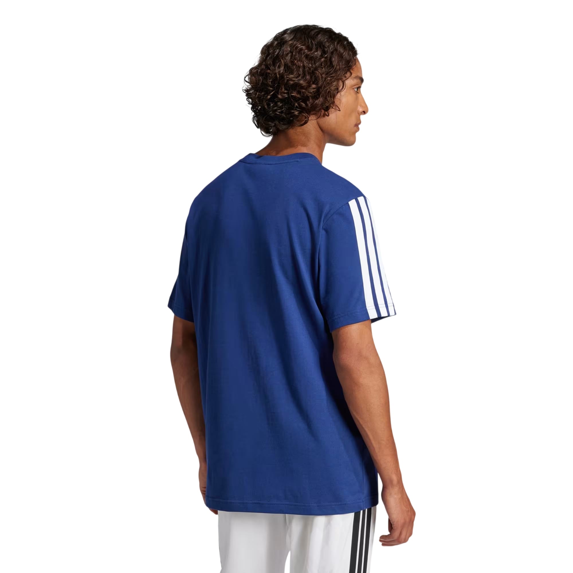 T-shirt Blu scuro Uomo Essentials 3Stripes Single Jersey retro