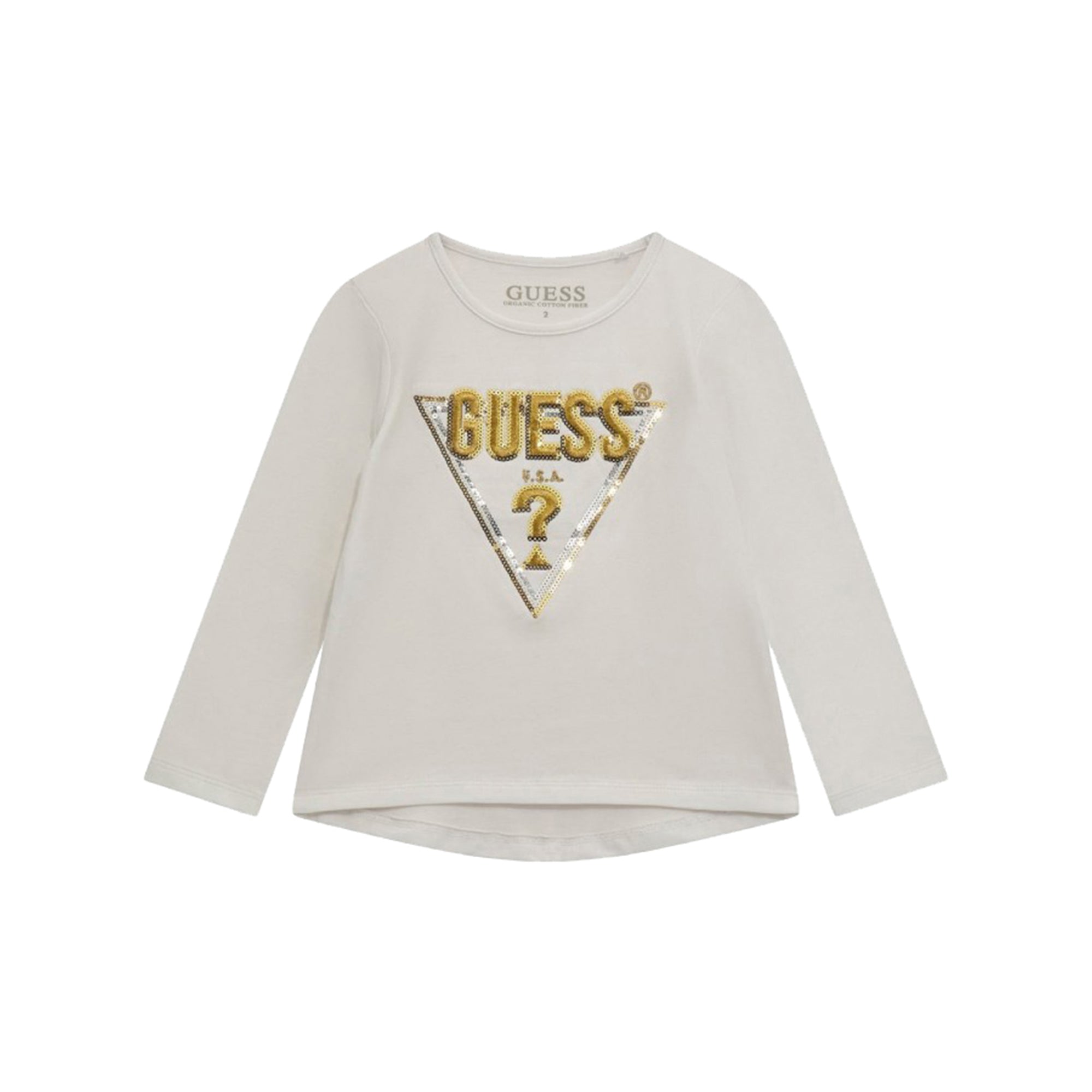 T-shirt Bambina Guess con Stampa e Paillettes