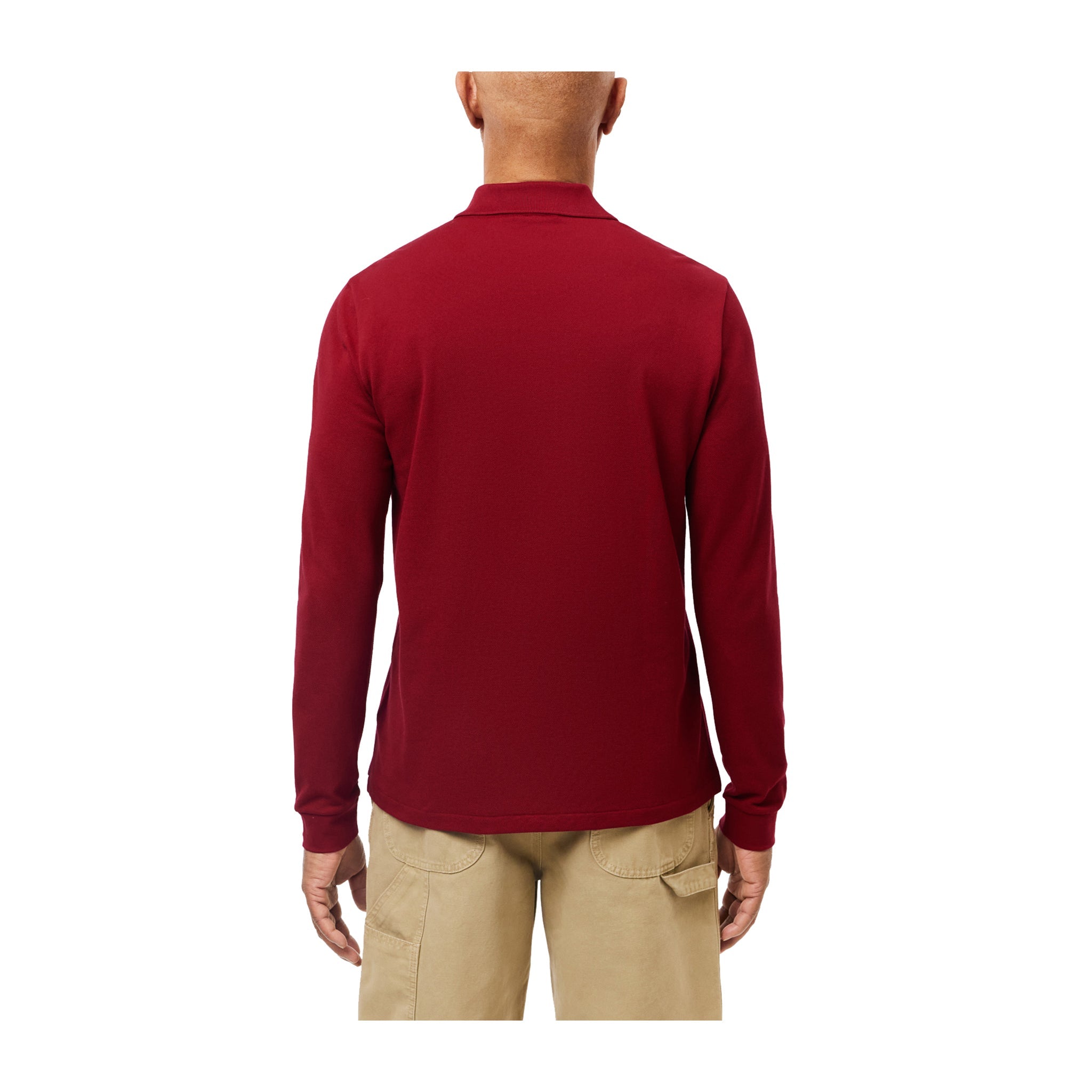 Polo Uomo manica lunga Bordeaux modello retro