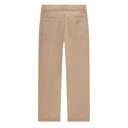 Jeans Junior Beige, in cotone, con cinque tasche