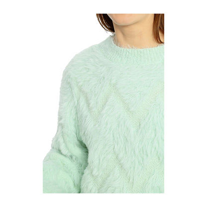 Maglione Donna Verde Molly Bracken Effetto Peluche