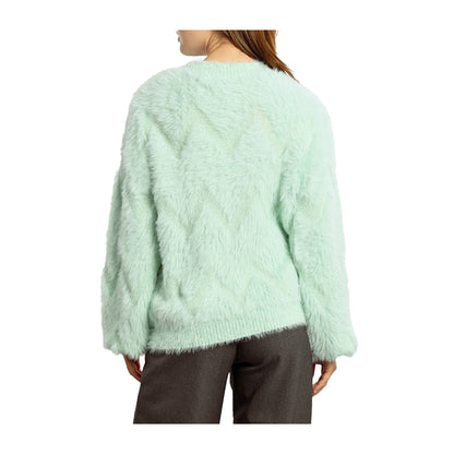 Maglione Donna Verde Molly Bracken Effetto Peluche