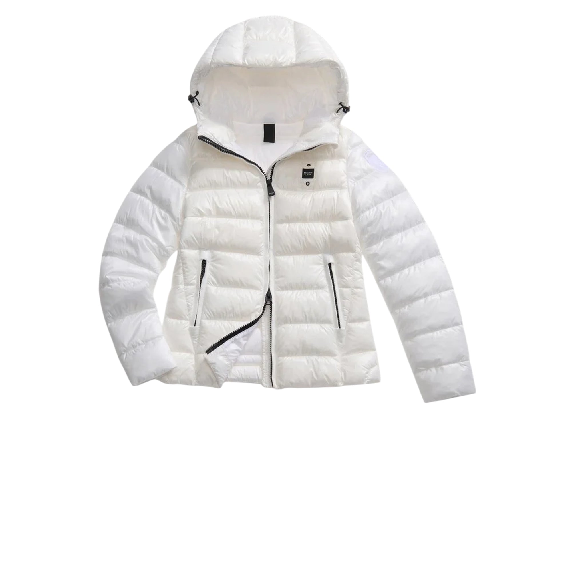 Piumino Donna Caroll Bianco, con cappuccio e zip frontale