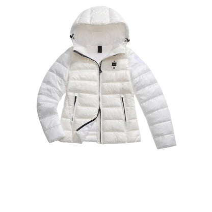 Piumino Donna Caroll Bianco, con cappuccio e zip frontale