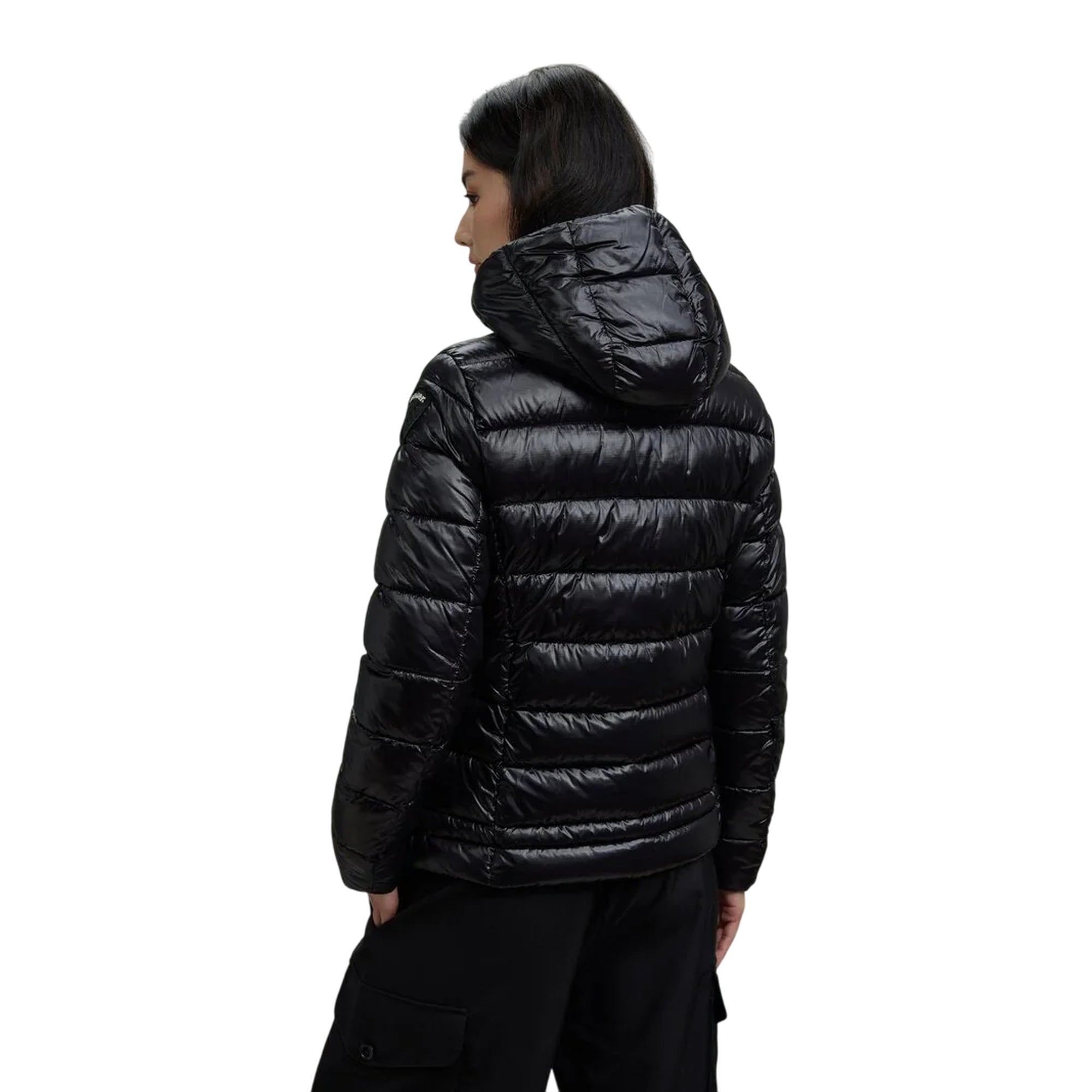 Piumino Donna Caroll corto, con cappuccio e zip frontale