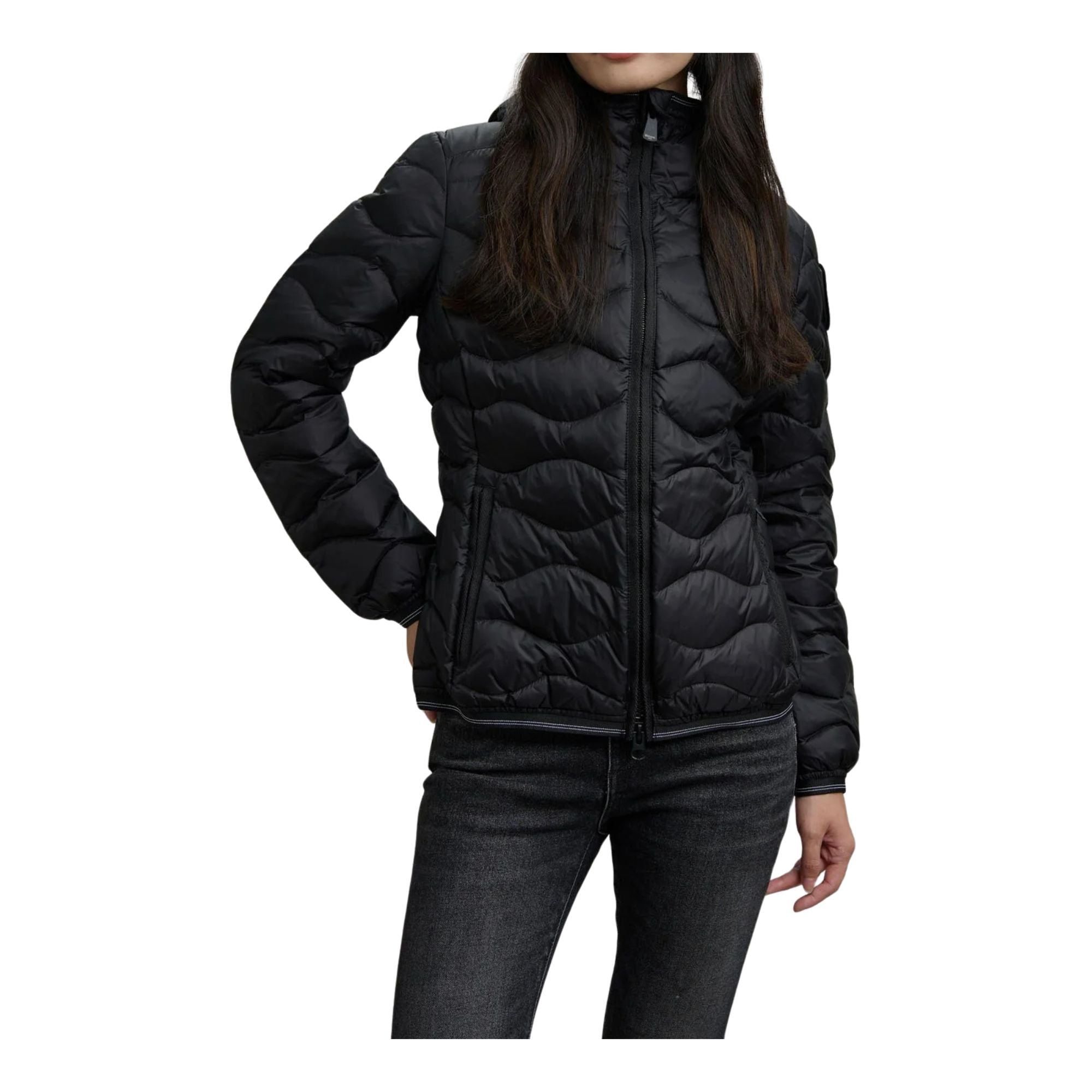 Piumino Donna Camelia con passante logo e cappuccio