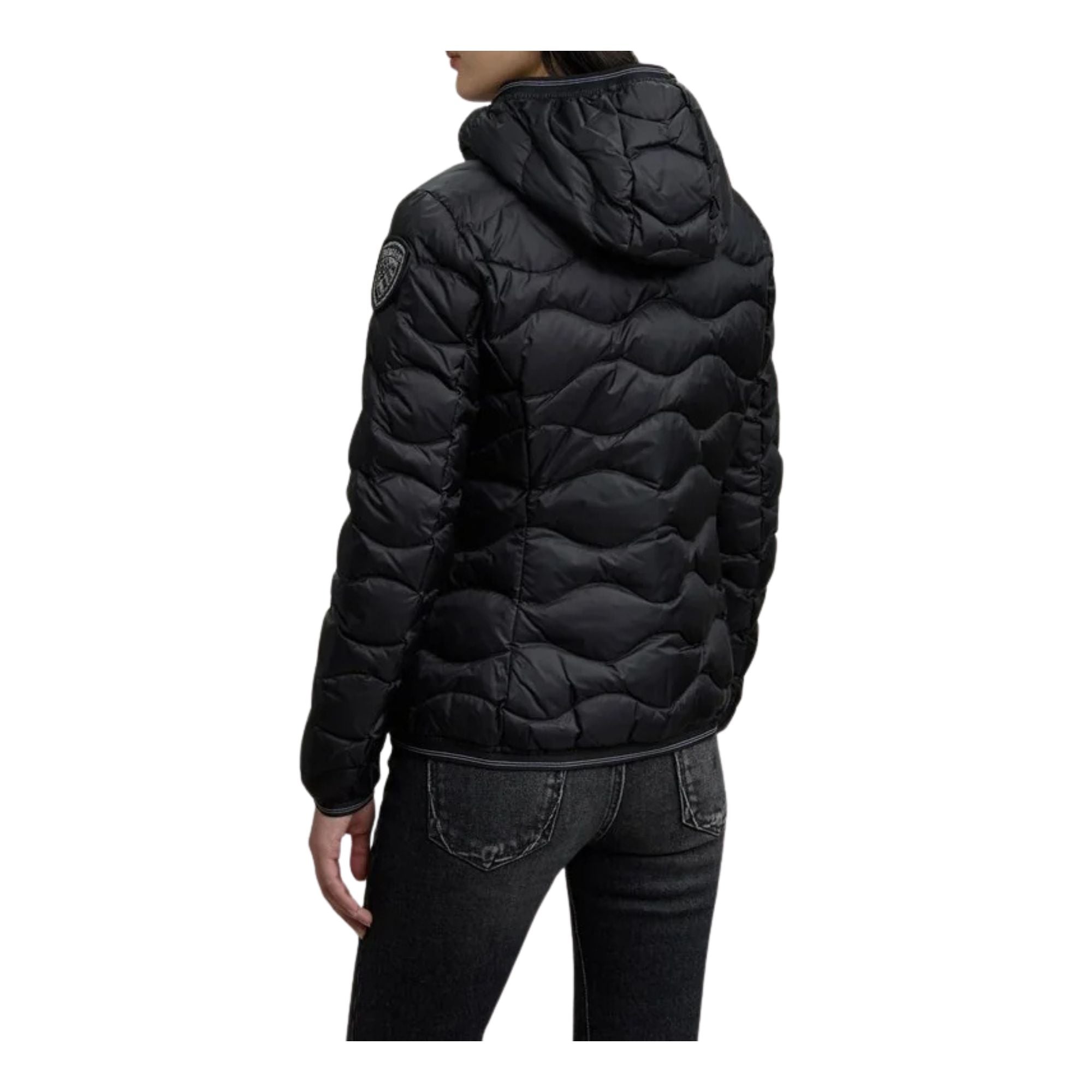Piumino Donna Camelia con passante logo e cappuccio