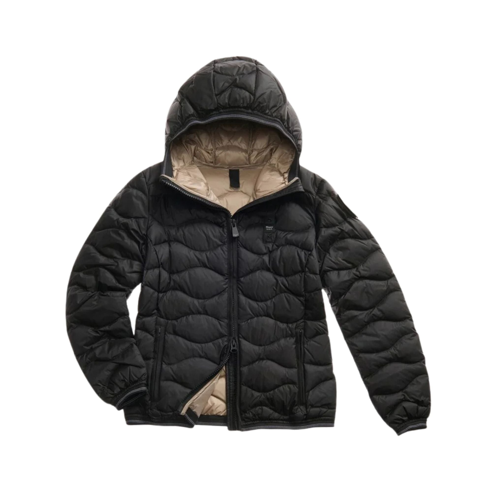 Piumino Donna Camelia con passante logo e cappuccio