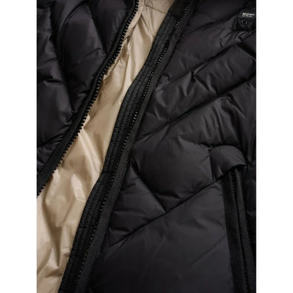 Piumino Donna Alicia corto, con pelliccia e patch logo sulla manica