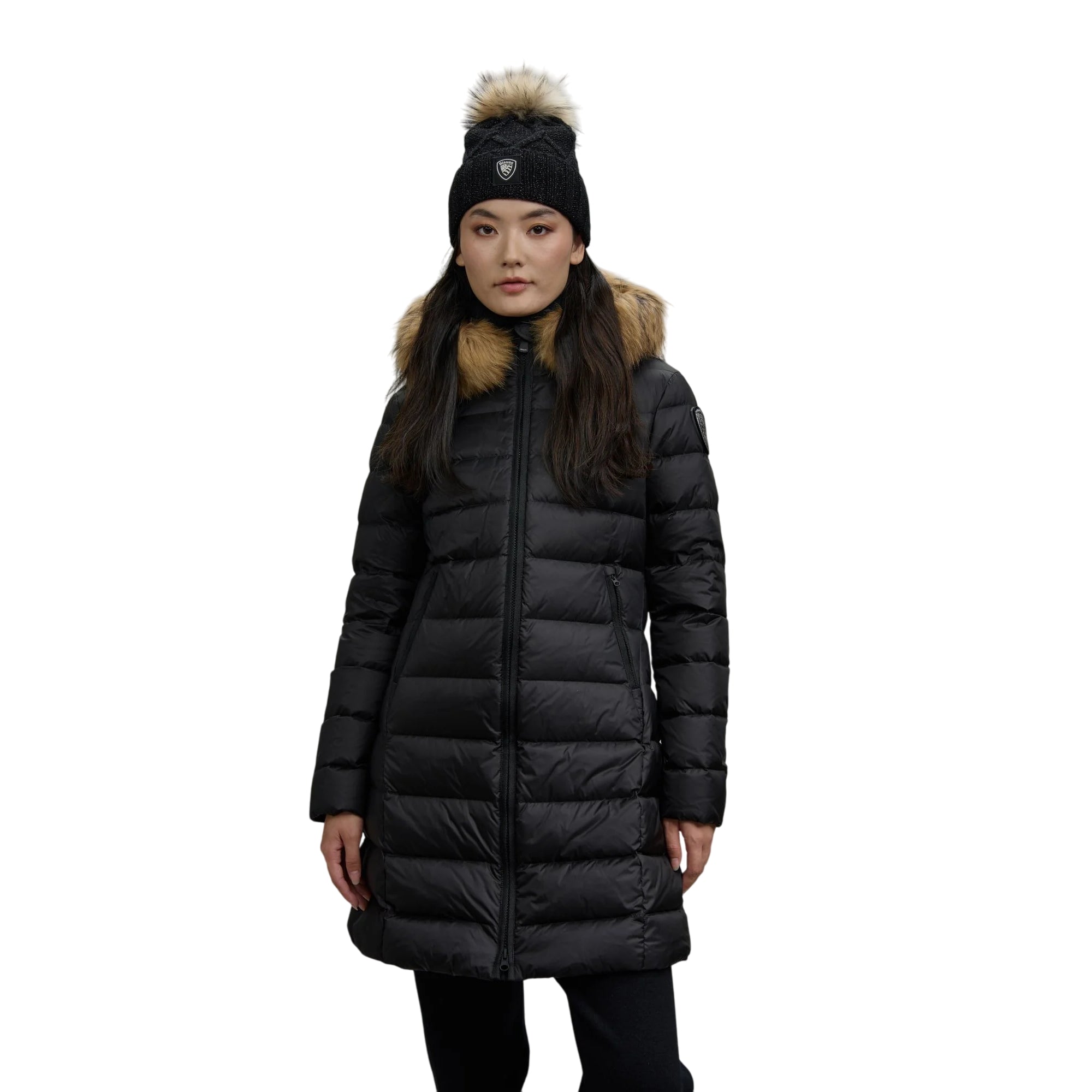 Piumino Donna Kristin, con cappuccio ed inserto in pelliccia