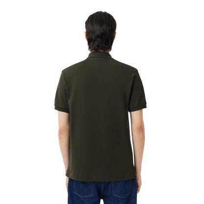 Polo Uomo L.12.12 Verde, con bordi a costine