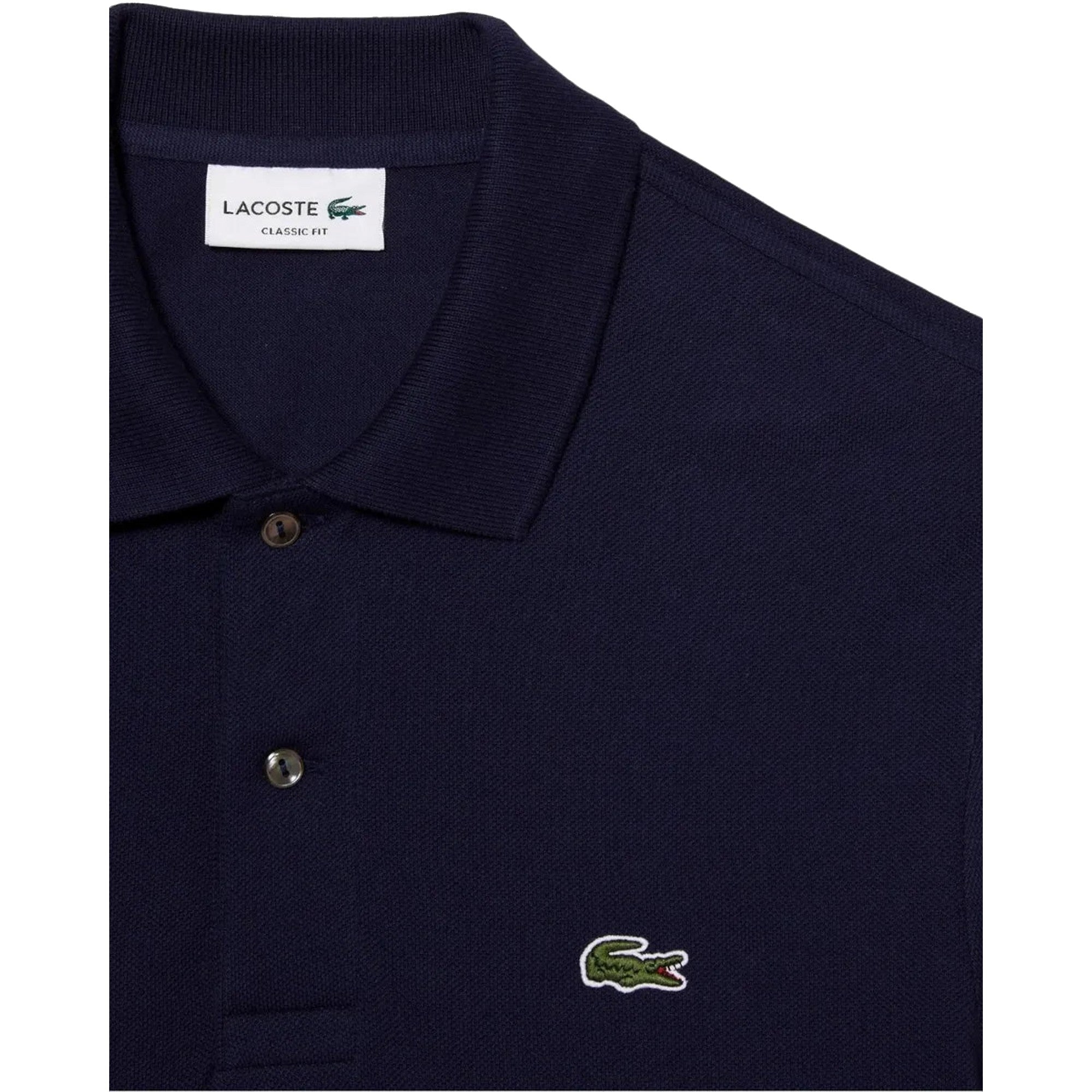 Polo Uomo Navy in piqué di cotone, con due bottoni