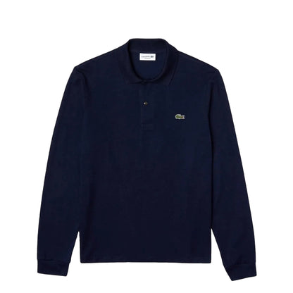 Polo Uomo Navy in piqué di cotone, con due bottoni