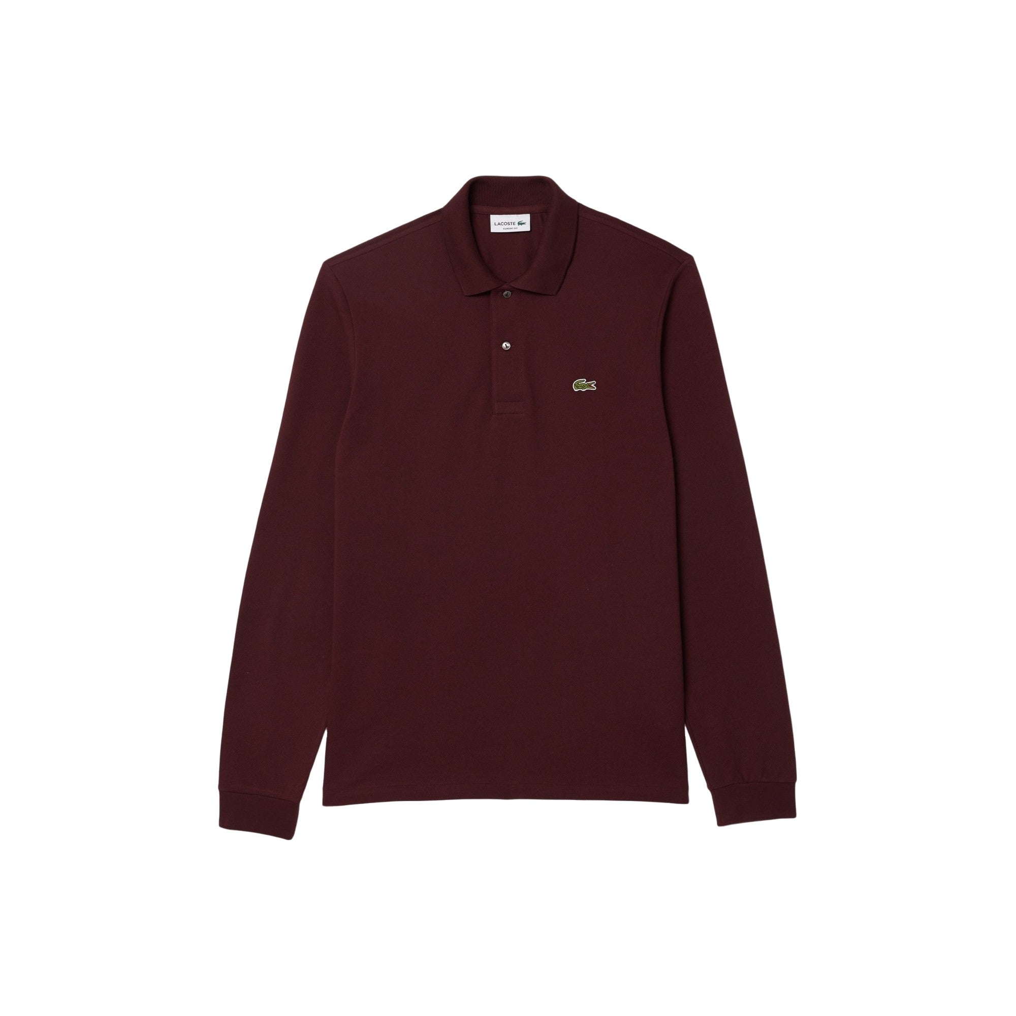 Polo Uomo Bordeaux in piqué di cotone, con due bottoni 