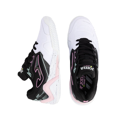 Scarpe Donna da Padel , modello Set Lady 25 Argilla, nere e rosa