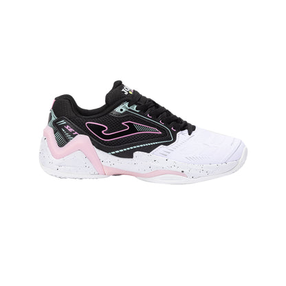 Scarpe Donna da Padel , modello Set Lady 25 Argilla, nere e rosa
