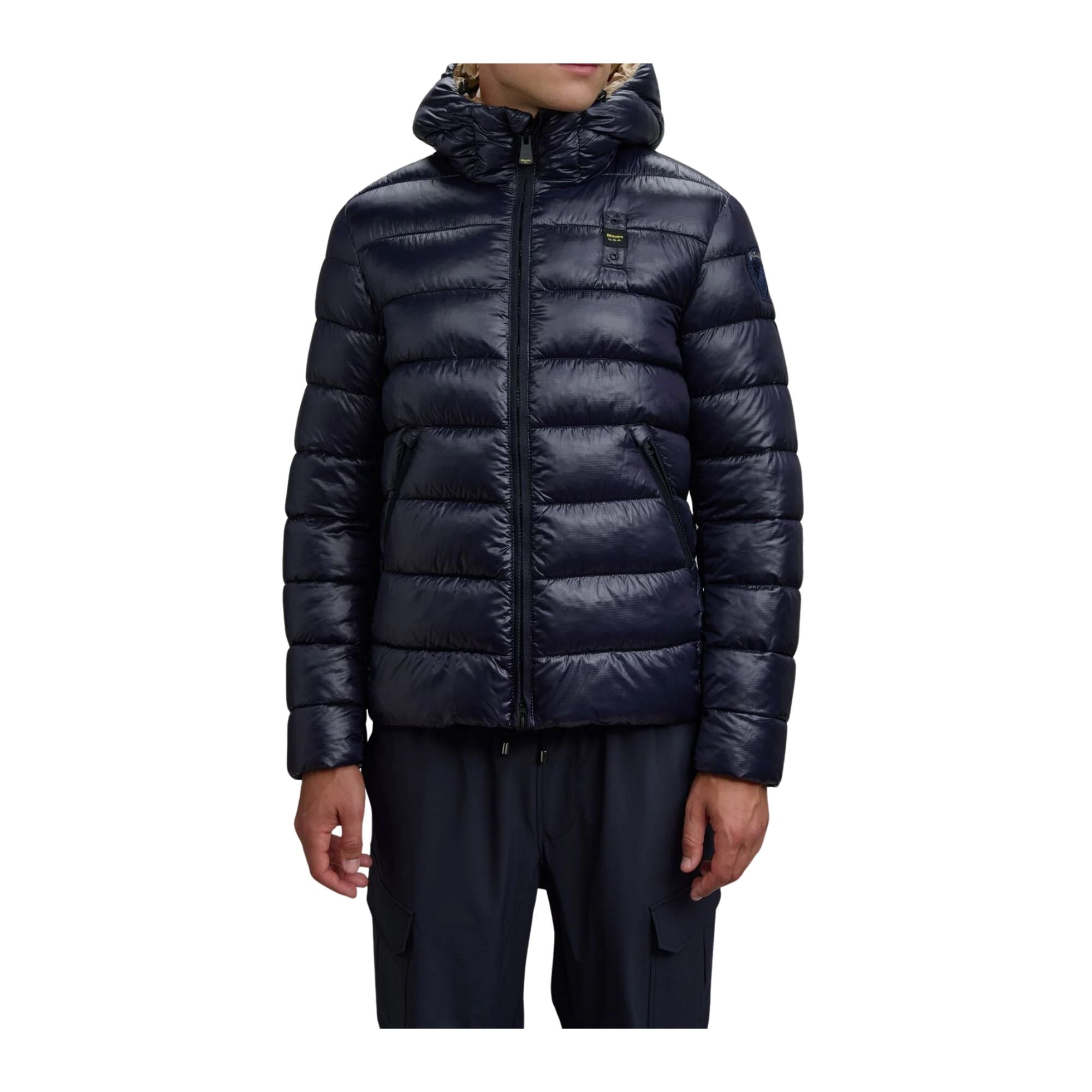 Piumino Uomo Adams, idrorepellente, con patch e passante logo