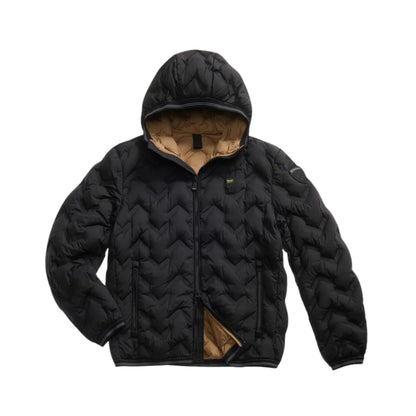 Piumino Uomo Piery Nero, con patch e passante logo