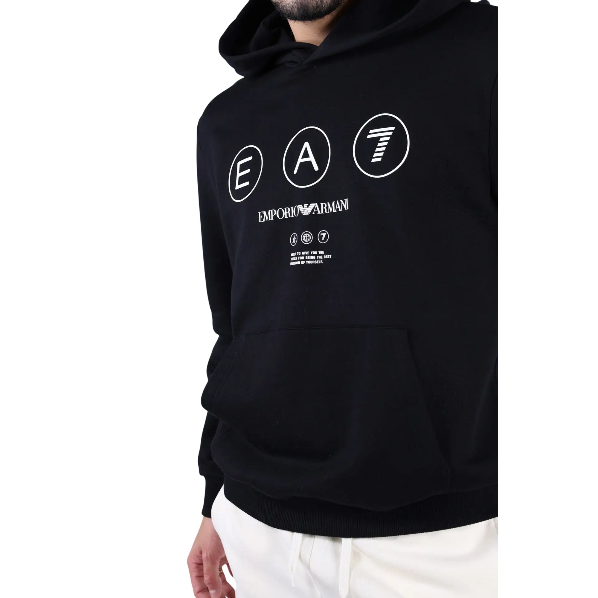 Felpa Uomo Lux Identity Train Logo con cappuccio